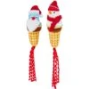 Frisco Holiday Santa & Snowman Ice Cream Cones Plush Cat Toy With Catnip, 2 Count -Furry Friends 287373 MAIN. AC SS1800 V1632775688