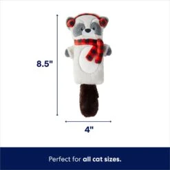 Frisco Holiday Raccoon Kicker Plush Cat Toy With Catnip -Furry Friends 287379 PT1. AC SS1800 V1695043425