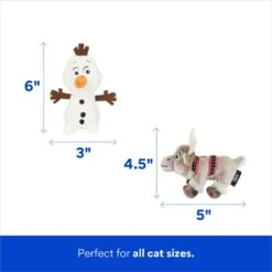 Disney Frozen's Olaf & Sven Plush Cat Toy With Catnip, 2 Count -Furry Friends 287401 PT1. AC SS1800 V1698956889