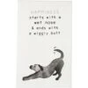 Mud Pie "Happiness Starts" Hand Towel