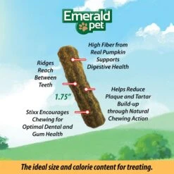 Emerald Pet Feline Dental Stixx With Salmon & Pumpkin Grain-Free Dental Cat Treats, 3.6-oz Bag 15 Emerald Pet Feline Dental Stixx With Salmon & Pumpkin Grain-Free Dental Cat Treats, 3.6-oz Bag -Furry Friends 288275 PT7. AC SS1800 V1667597453