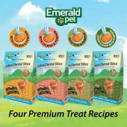 Emerald Pet Feline Dental Stixx With Tuna & Pumpkin Grain-Free Dental Cat Treats, 3.6-oz Bag -Furry Friends 288277 PT4. AC SS1800 V1667598358