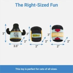 Frisco Pre-Workout & Protein Plush Cat Toy With Catnip, 3 Count -Furry Friends 288953 PT1. AC SS1800 V1640722387