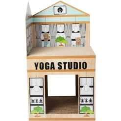 Frisco Yoga Studio Cardboard Cat House, 2-Story 8 Frisco Yoga Studio Cardboard Cat House, 2-Story -Furry Friends 288965 PT2. AC SS1800 V1638291621