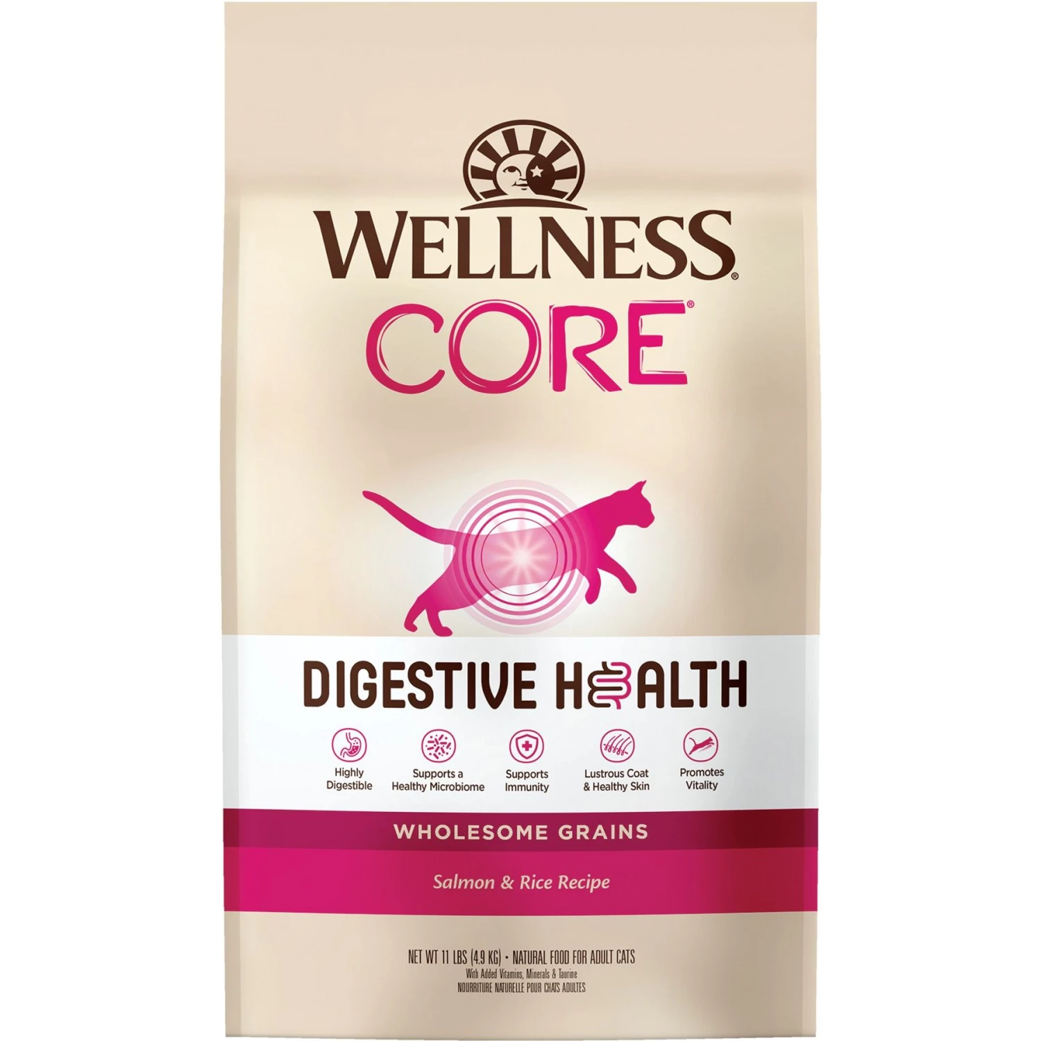 Wellness CORE Digestive Health Salmon Pate Recipe Grain-Free Wet Cat Food, 3-oz, Case Of 12 & Wellness CORE Digestive Health Wholesome Grains Salmon & Rice Recipe Dry Cat Food 4 Wellness CORE Digestive Health Salmon Pate Recipe Grain-Free Wet Cat Food, 3-oz, Case Of 12 & Wellness CORE Digestive Health Wholesome Grains Salmon & Rice Recipe Dry Cat Food - Image 2
