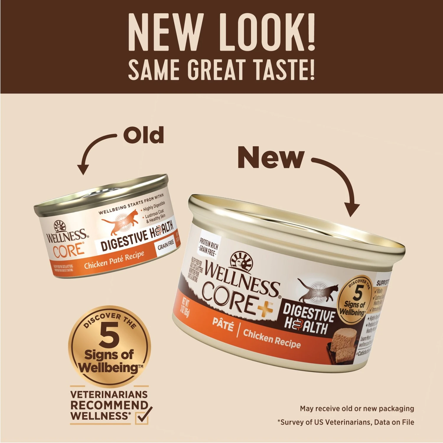 Wellness CORE Digestive Health Chicken Pate Recipe Grain-Free Wet Cat Food, 3-oz, Case Of 12 & Wellness CORE Digestive Health Wholesome Grains Chicken & Rice Recipe Dry Cat Food 5 Wellness CORE Digestive Health Chicken Pate Recipe Grain-Free Wet Cat Food, 3-oz, Case Of 12 & Wellness CORE Digestive Health Wholesome Grains Chicken & Rice Recipe Dry Cat Food - Image 3
