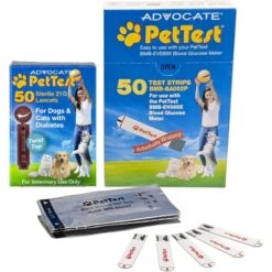 PetTest Advocate Twist Top Lancets & PetTest Advocate Blood Glucose Test Strips For Dogs & Cats