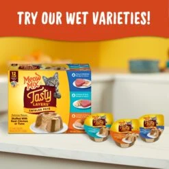Meow Mix Tasty Layers Chicken & Turkey Recipe Stuffed With Real Chicken Swirled Paté Cat Food, 2.75-oz Can, Case Of 12 -Furry Friends 292098 PT6. AC SS1800 V1670621660