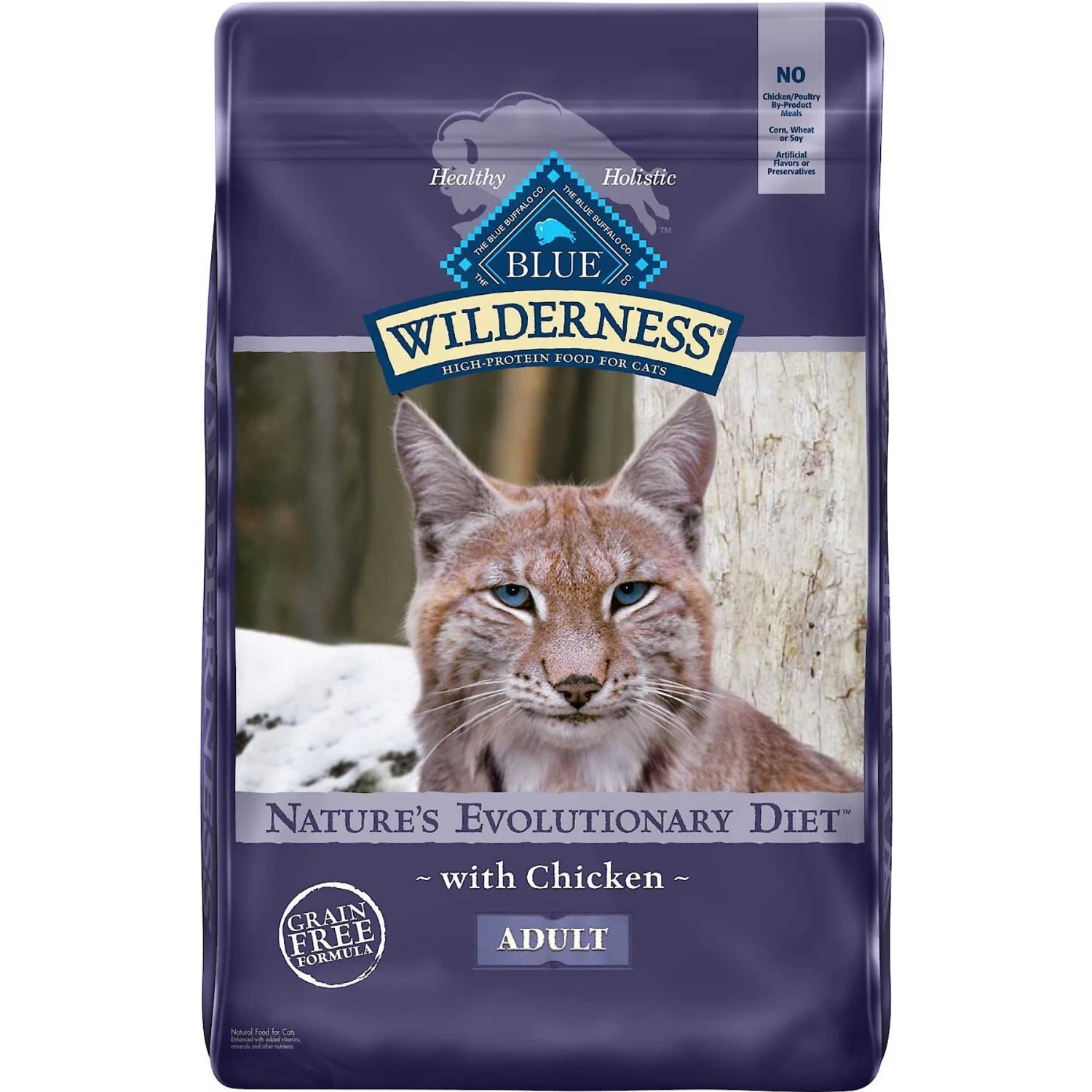 Blue Buffalo Wilderness Chicken Recipe Grain-Free Dry Cat Food & Blue Buffalo Bursts With Paw-Licken Chicken Cat Treats 4 Blue Buffalo Wilderness Chicken Recipe Grain-Free Dry Cat Food & Blue Buffalo Bursts With Paw-Licken Chicken Cat Treats - Image 2