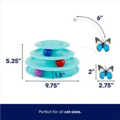 Frisco Butterfly Cat Tracks Cat Toy & Dr. Elsey's Ultra Unscented Clumping Clay Cat Litter -Furry Friends 293022 PT2. AC SS1800 V1700675839