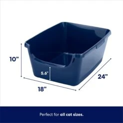 Frisco High Sided Cat Litter Box, Extra Large & World's Best Multi-Cat Unscented Clumping Corn Cat Litter -Furry Friends 293046 PT2. AC SS1800 V1619998947