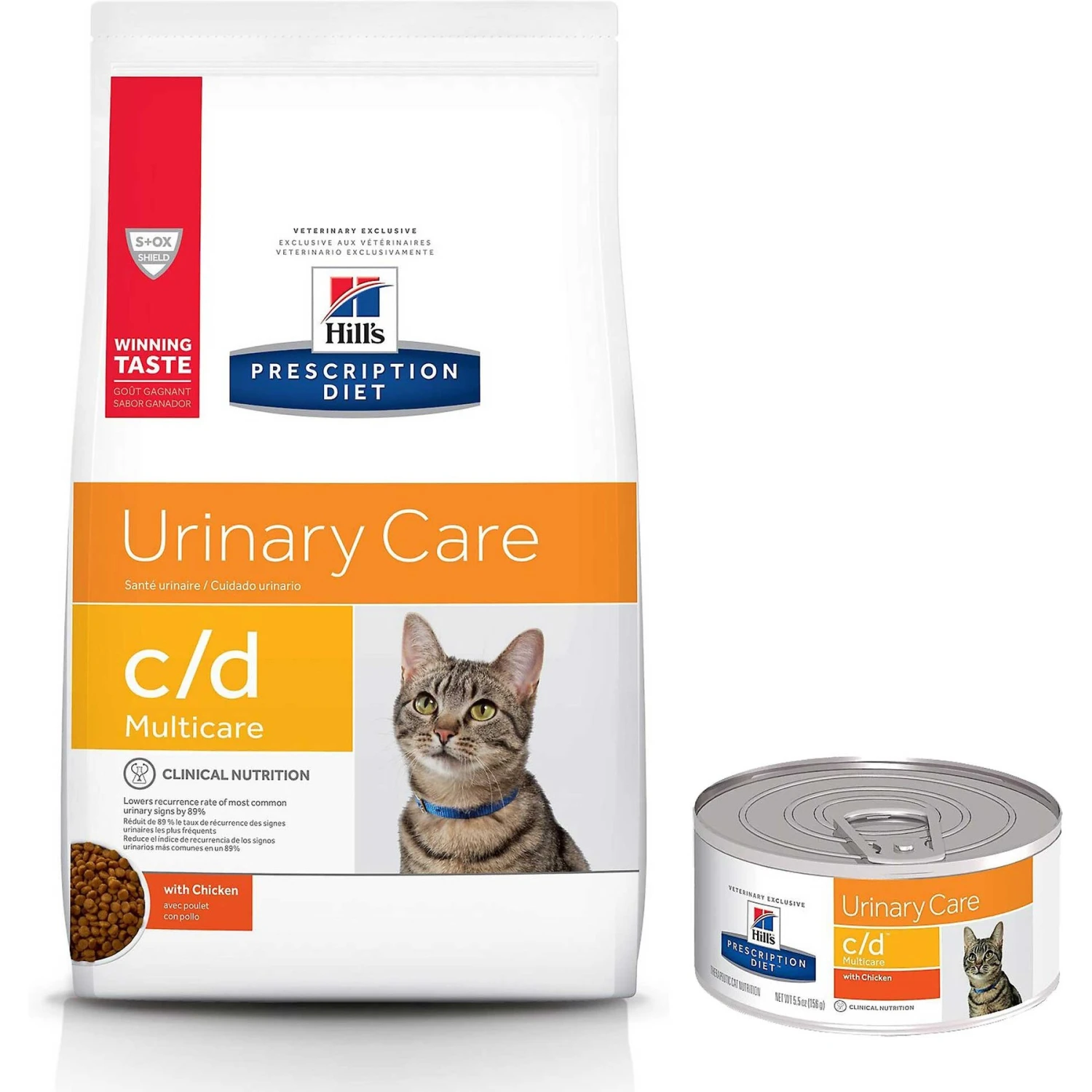 Hill's Prescription Diet C/d Multicare Urinary Care With Chicken Dry Cat Food & Hill's Prescription Diet C/d Multicare Urinary Care With Chicken Wet Cat Food 3 Hill's Prescription Diet C/d Multicare Urinary Care With Chicken Dry Cat Food & Hill's Prescription Diet C/d Multicare Urinary Care With Chicken Wet Cat Food