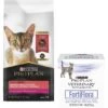 Purina Pro Plan Adult Sensitive Skin & Stomach Lamb & Rice Formula Dry Cat Food & Purina Pro Plan Veterinary Diets FortiFlora Powder Digestive Supplement For Cats
