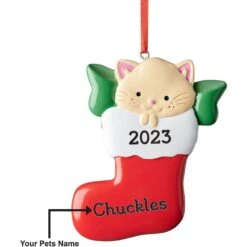 Frisco Cat In Stocking Resin Personalized Ornament -Furry Friends 295087 PT4. AC SS1800 V1697131932