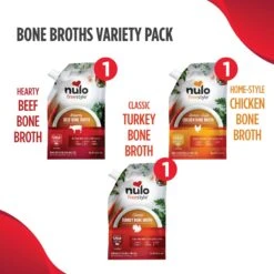 Nulo FreeStyle Grain-Free Bone Broth Variety Pack Dog & Cat Topper, 20-oz Pouch, Case Of 3 -Furry Friends 297533 PT1. AC SS1800 V1689109426