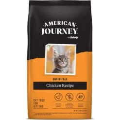 American Journey Kitten Chicken Recipe Grain-Free Dry Cat Food, 5-lb Bag & American Journey Kitten Pate Chicken Recipe Grain-Free Canned Cat Food, 3-oz, Case Of 24 -Furry Friends 297738 PT5. AC SS1800 V1694613444