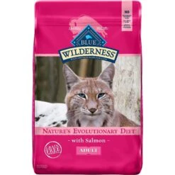 Blue Buffalo Wilderness Salmon Recipe Grain-Free Dry Cat Food & Blue Buffalo Bursts With Savory Seafood Cat Treats -Furry Friends 297856 PT1. AC SS1800 V1621296152