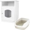 Frisco Decorative Side Table Cat Litter Box Cover & Frisco Open Top Cat Litter Box With Rim, Large -Furry Friends 297992 MAIN. AC SS1800 V1621294940