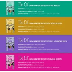 Greenies Feline Oven Roasted Chicken Flavor Adult Dental Cat Treats & Tiki Cat Broths Variety Pack Grain-free Wet Cat Food Topper, 1.3-oz Pouch, Case Of 12 -Furry Friends 298064 PT2. AC SS1800 V1703016388