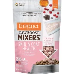 Instinct Raw Boost Mixers Chicken Recipe Grain-Free Freeze-Dried Cat Food Topper & Instinct Freeze-Dried Raw Boost Mixers Grain-Free Skin & Coat Health Recipe Cat Food Topper -Furry Friends 298154 PT3. AC SS1800 V1621301543