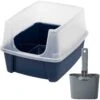 Frisco Plastic Litter Scooper With Caddy & IRIS USA Open Top Litter Box With Scatter Shield -Furry Friends 298166 MAIN. AC SS1800 V1623198146