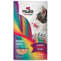 Nulo Freestyle Chicken & Cod Recipe Grain-Free Dry Cat & Kitten Food & Nulo Freestyle Perfect Purees Variety Pack Grain-Free Lickable Cat Treats -Furry Friends 298318 PT4. AC SS1800 V1621288634