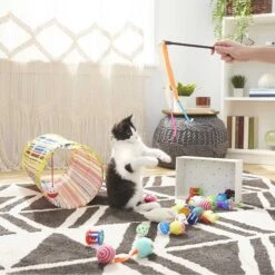 Sheba Meaty Tender Sticks Salmon Flavored Soft Adult Cat Treats & Frisco Plush, Teaser, Ball & Tunnel Variety Pack Cat Toy With Catnip 11 Sheba Meaty Tender Sticks Salmon Flavored Soft Adult Cat Treats & Frisco Plush, Teaser, Ball & Tunnel Variety Pack Cat Toy With Catnip -Furry Friends 298508 PT4. AC SS1800 V1623202064