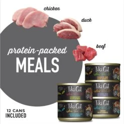 Tiki Cat Luau Variety Pack Grain-Free Canned Cat Food & Tiki Cat After Dark Variety Pack Canned Cat Food -Furry Friends 298542 PT7. AC SS1800 V1702499007