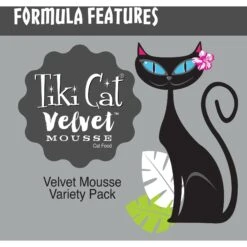 Tiki Cat Luau Velvet Mousse Variety Pack Grain-Free Wet Cat Food, 2.8-oz Pouch, Case Of 12 & American Journey Landmark Broths Tuna, Shrimp & Whitefish Recipe Wet Cat Food Complement Pouches, 1.4 Oz Case Of 16 -Furry Friends 298552 PT4. AC SS1800 V1701115717