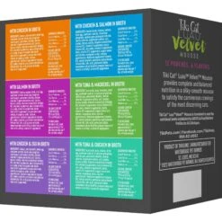 Tiki Cat Luau Velvet Mousse Variety Pack Grain-Free Wet Cat Food, 2.8-oz Pouch, Case Of 12 & Tiki Cat Broths Variety Pack Grain-free Wet Cat Food Topper, 1.3-oz Pouch, Case Of 12 -Furry Friends 298554 PT6. AC SS1800 V1703016356