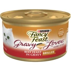 Tiny Tiger Chunks In EXTRA Gravy Beef Recipe Grain-Free Canned Cat Food & Fancy Feast Gravy Lovers Beef Feast Gravy Canned Cat Food -Furry Friends 298562 PT5. AC SS1800 V1678810873