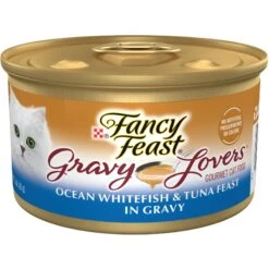 Tiny Tiger Chunks In Gravy Seafood Recipe Grain-Free Canned Cat Food & Fancy Feast Gravy Lovers Ocean Whitefish & Tuna Feast In Sauteed Seafood Flavor Gravy Canned Cat Food -Furry Friends 298578 PT5. AC SS1800 V1692204041