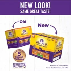 Wellness Chicken & Turkey Lovers Canned Cat Food, 3-oz, Case Of 24 & Wellness CORE Signature Selects Shredded Boneless Chicken & Chicken Liver Entree In Sauce Grain-Free Natural Canned Cat Food -Furry Friends 298656 PT6. AC SS1800 V1621988238