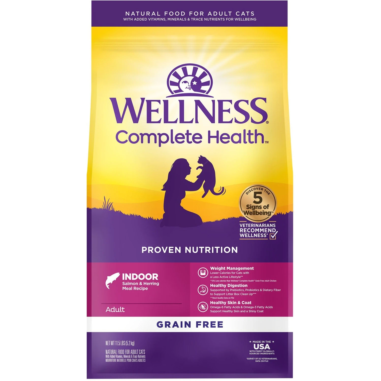 Wellness Complete Health Pate Chicken Entree Grain-Free Natural Canned Cat Food & Wellness Complete Health Natural Grain-Free Salmon & Herring Dry Cat Food 4 Wellness Complete Health Pate Chicken Entree Grain-Free Natural Canned Cat Food & Wellness Complete Health Natural Grain-Free Salmon & Herring Dry Cat Food - Image 2