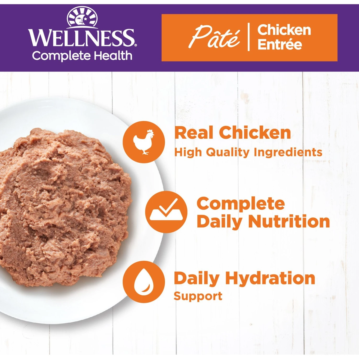 Wellness Complete Health Pate Chicken Entree Grain-Free Natural Canned Cat Food & Wellness Complete Health Natural Grain-Free Salmon & Herring Dry Cat Food 10 Wellness Complete Health Pate Chicken Entree Grain-Free Natural Canned Cat Food & Wellness Complete Health Natural Grain-Free Salmon & Herring Dry Cat Food - Image 8