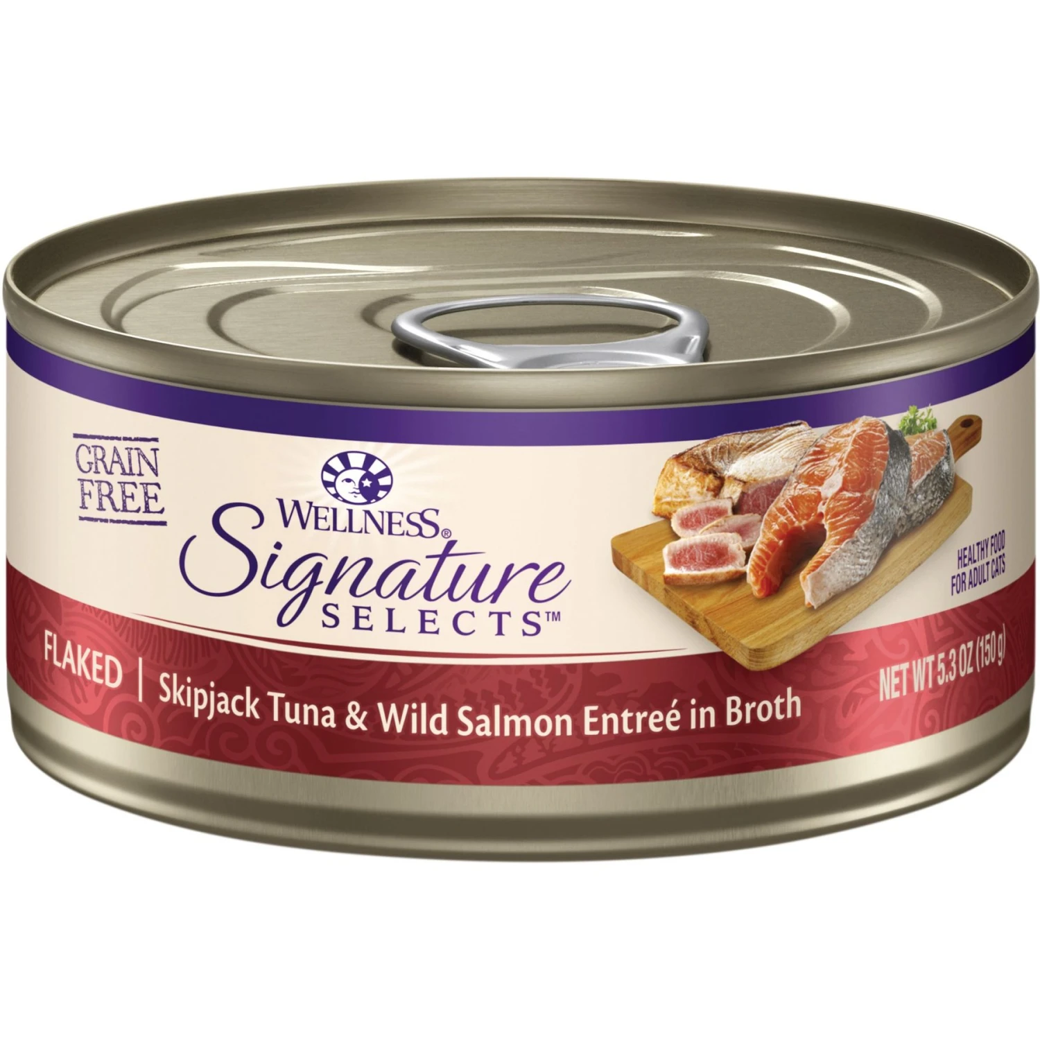 Wellness Seafood Pate Favorites Canned Cat Food, 3-oz, Case Of 24 & Wellness CORE Signature Selects Flaked Skipjack Tuna & Wild Salmon Entree In Broth Grain-Free Canned Cat Food 4 Wellness Seafood Pate Favorites Canned Cat Food, 3-oz, Case Of 24 & Wellness CORE Signature Selects Flaked Skipjack Tuna & Wild Salmon Entree In Broth Grain-Free Canned Cat Food - Image 2