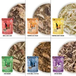 Weruva Cats In The Kitchen Pantry Party Variety Pack Grain-Free Cat Food, 3-oz Pouch, Case Of 12 & Weruva Cats In The Kitchen Cuties Variety Pack Grain-Free Canned Cat Food -Furry Friends 298756 PT3. AC SS1800 V1621305754