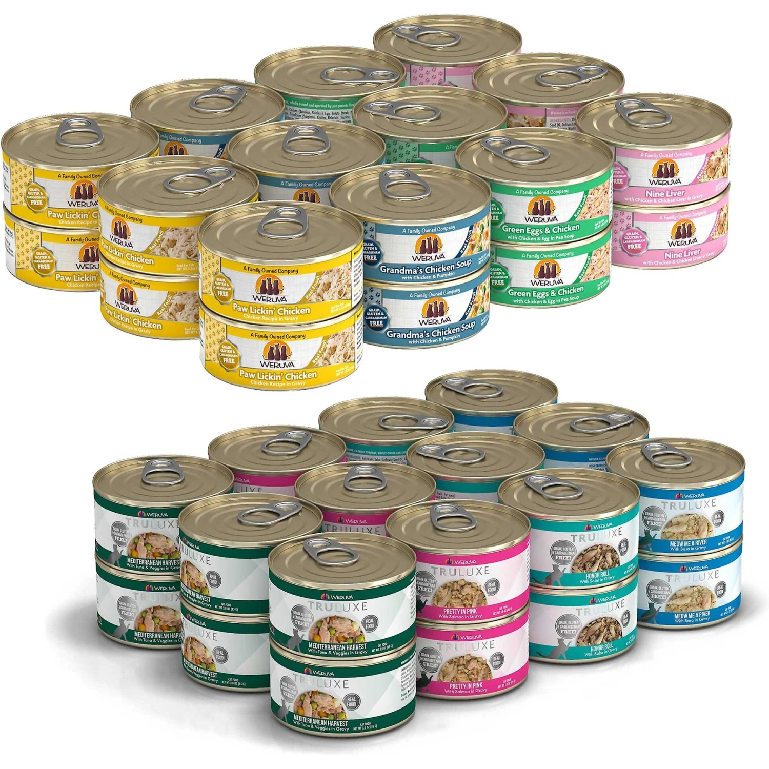 Weruva Paw Lickin' Pals Variety Pack Grain-Free Canned Cat Food & Weruva TruLuxe TruSurf Variety Pack Grain-Free Canned Cat Food 3 Weruva Paw Lickin' Pals Variety Pack Grain-Free Canned Cat Food & Weruva TruLuxe TruSurf Variety Pack Grain-Free Canned Cat Food