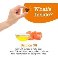 Zesty Paws Calming Bites Bacon Flavored Soft Chews Supplement For Cats & Zesty Paws Wild Alaskan Salmon Oil Liquid Skin & Coat Supplement For Dogs & Cats -Furry Friends 298794 PT2. AC SS1800 V1697136292