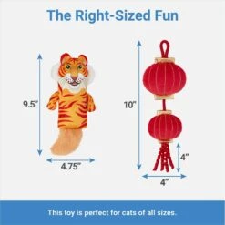 Frisco Lunar New Year Lantern & Tiger Plush Kicker Cat Toy With Catnip -Furry Friends 298899 PT1. AC SS1800 V1640883699
