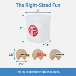 Frisco Lunar New Year Fortune Cookie Plush Cat Toy With Catnip -Furry Friends 298909 PT1. AC SS1800 V1640883700