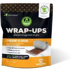 Stashios Wrap-Ups Cheese Pill Wrapper Dog & Cat Treat, 30 Count