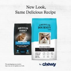 American Journey Sensitive Stomach Total Health Formula Salmon & Brown Rice Recipe Dry Cat Food, 15lb Bag -Furry Friends 299544 PT1. AC SS1800 V1663687897