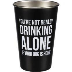 Primitives By Kathy It's Not Drinking Alone Stainless Steel Pint, 16-oz