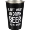 Primitives By Kathy Drink Beer & Pet Dog Stainless Steel Pint, 16-oz -Furry Friends 300890 MAIN. AC SS1800 V1622601441