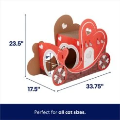 Frisco Valentine Love Carriage Cardboard Cat House, 2-Story 9 Frisco Valentine Love Carriage Cardboard Cat House, 2-Story -Furry Friends 301565 PT1. AC SS1800 V1701364873