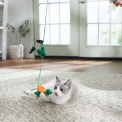 Frisco St. Patrick's Leprechaun Teaser Wand Cat Toy With Catnip -Furry Friends 303104 PT3. AC SS1800 V1641230319