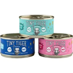 Tiny Tiger Pate Seafood Recipes Variety Pack Grain-Free Canned Cat Food & Tiny Tiger Crunchy Bunch, Fins Of Fury, Seafood Flavor Cat Treats -Furry Friends 303758 PT2. AC SS1800 V1623074242