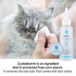PetO'Cera Q-eye Dog & Cat Eye Cleanser, 3.38 -oz Bottle -Furry Friends 304911 PT3. AC SS1800 V1626392552