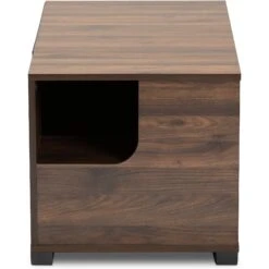 Baxton Studio Vere 2-Door Cat Litter Box Cover House -Furry Friends 307851 PT6. AC SS1800 V1624314782